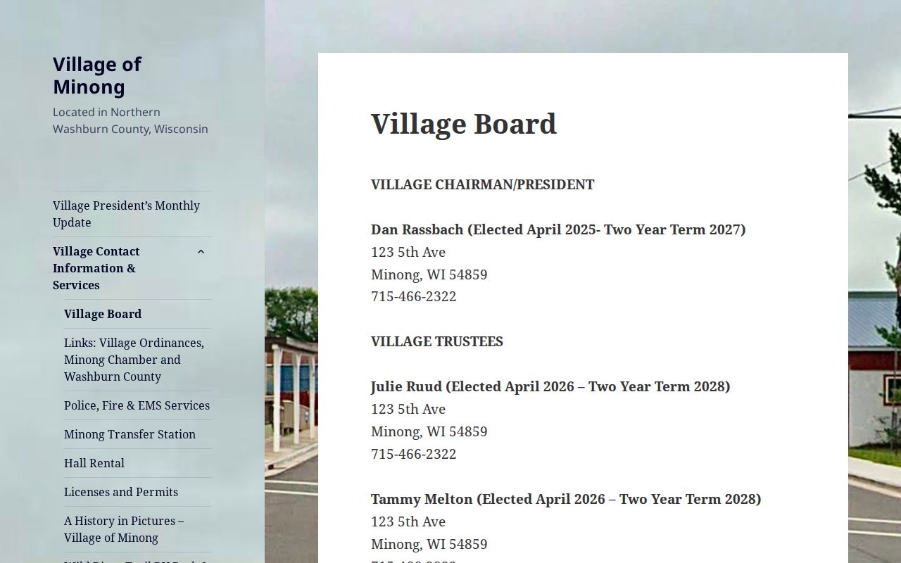 Minong court records municipal verification contact